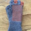 Dark grey/rust fingerless mitts