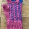 Pink/navy fairisle